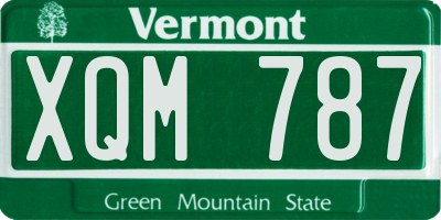 VT license plate XQM787