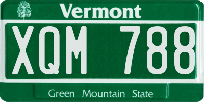 VT license plate XQM788