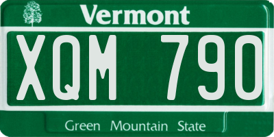 VT license plate XQM790