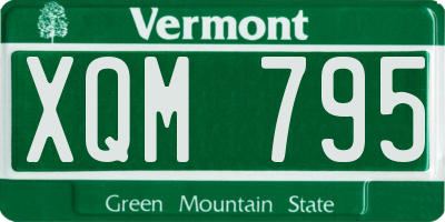 VT license plate XQM795