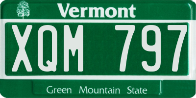 VT license plate XQM797