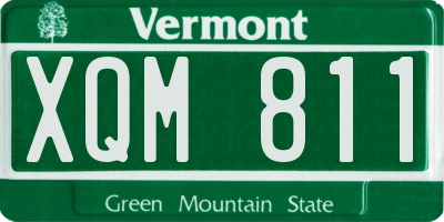 VT license plate XQM811