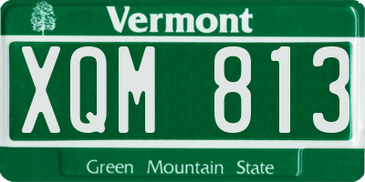 VT license plate XQM813