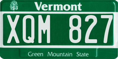 VT license plate XQM827