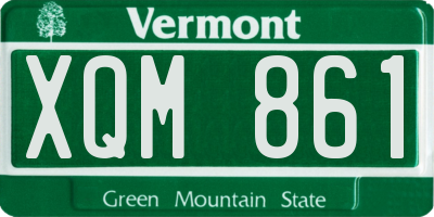 VT license plate XQM861
