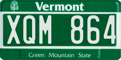 VT license plate XQM864