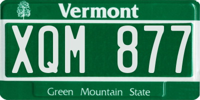 VT license plate XQM877