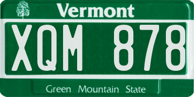VT license plate XQM878