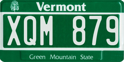 VT license plate XQM879