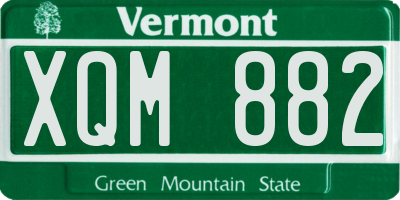 VT license plate XQM882