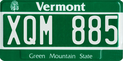 VT license plate XQM885