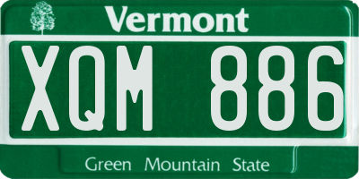 VT license plate XQM886