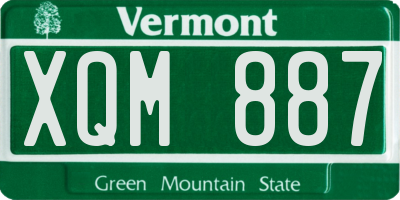 VT license plate XQM887