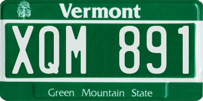 VT license plate XQM891
