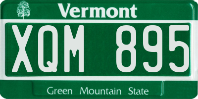 VT license plate XQM895