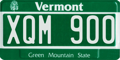 VT license plate XQM900