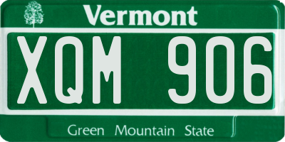VT license plate XQM906