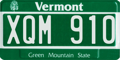 VT license plate XQM910