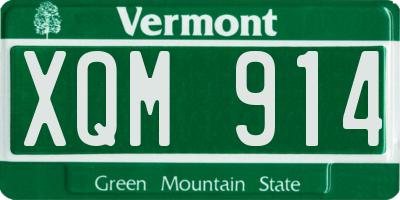 VT license plate XQM914