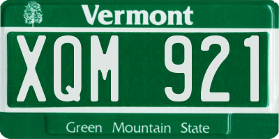 VT license plate XQM921
