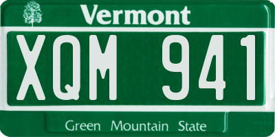 VT license plate XQM941