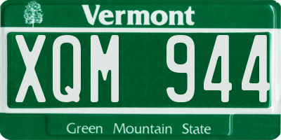 VT license plate XQM944