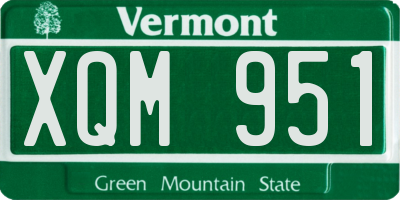 VT license plate XQM951