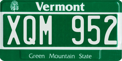 VT license plate XQM952