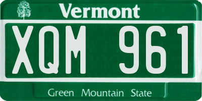 VT license plate XQM961