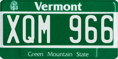 VT license plate XQM966
