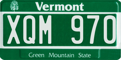 VT license plate XQM970