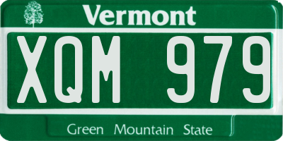 VT license plate XQM979
