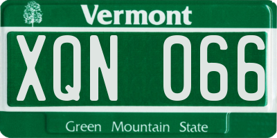 VT license plate XQN066