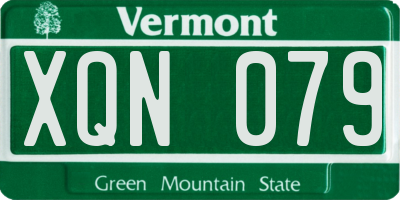 VT license plate XQN079