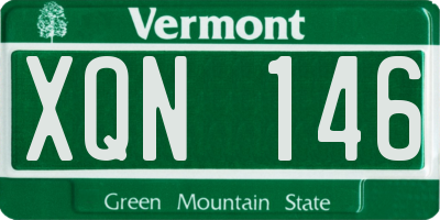 VT license plate XQN146