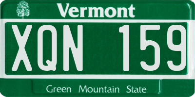 VT license plate XQN159