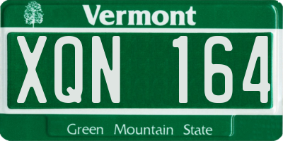 VT license plate XQN164