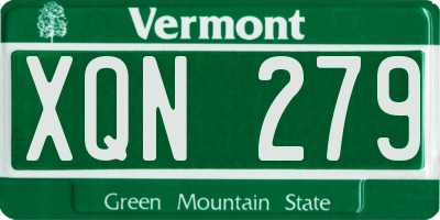 VT license plate XQN279