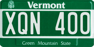 VT license plate XQN400