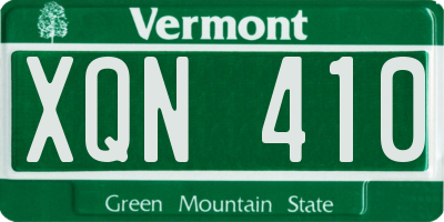 VT license plate XQN410