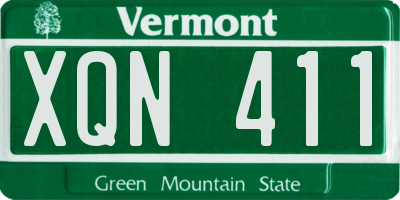 VT license plate XQN411