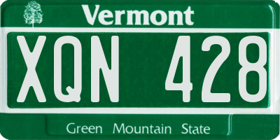 VT license plate XQN428
