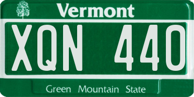 VT license plate XQN440
