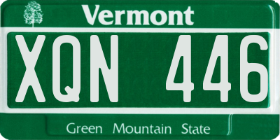VT license plate XQN446