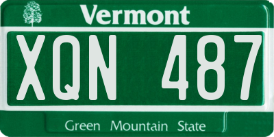VT license plate XQN487