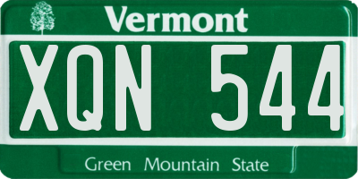 VT license plate XQN544