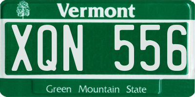 VT license plate XQN556