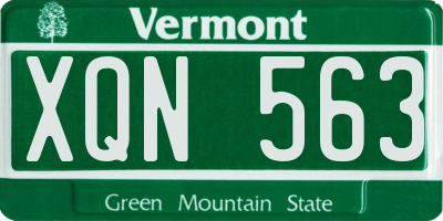 VT license plate XQN563