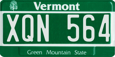 VT license plate XQN564