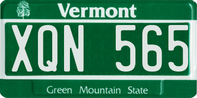 VT license plate XQN565